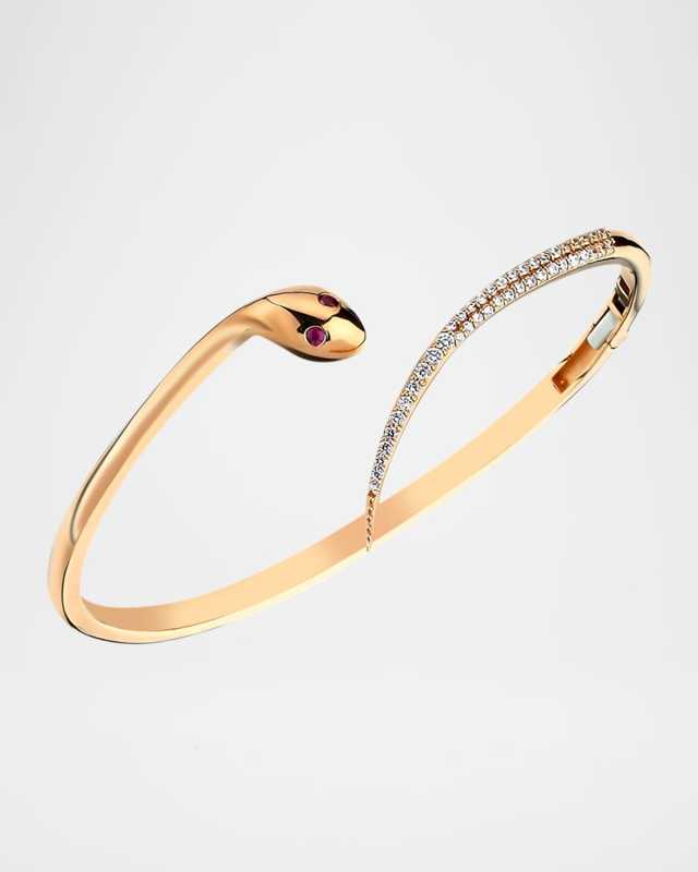 Serpent Diamond and Ruby Bracelet